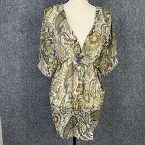 DOC by Discovery Clothing Sheer Top Beach Cover Women S Short Sleeves V Neck